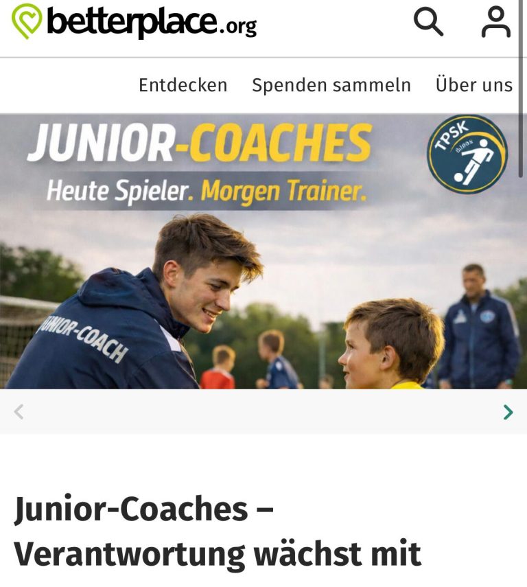 Junior Coaches – Toller Erfolg beim Fundraising
