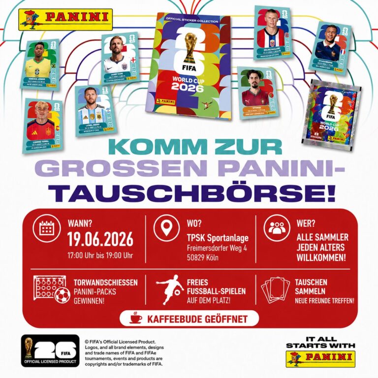 2. Panini-Tauschbörse beim TPSK Köln am 19.6. ⚽🥅